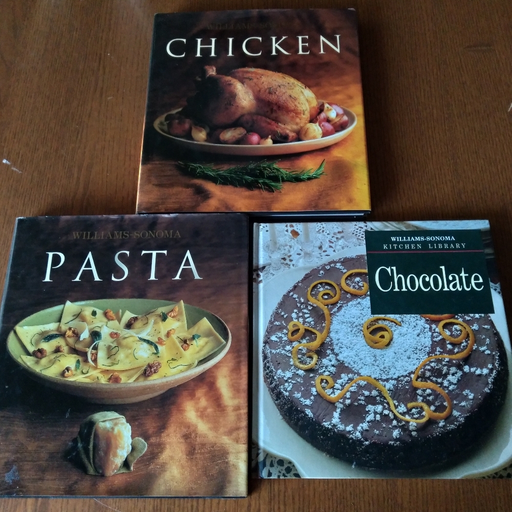 WilliamsSonoma Chicken,Pasta,Chocolate Cookbooks